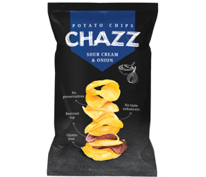 Kettle potato chips with beetroot Sour Cream & Onion Flavor CHAZZ, 90g
