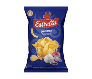 Potato chips ESTRELLA (sour cream and onion flavor), 130 g