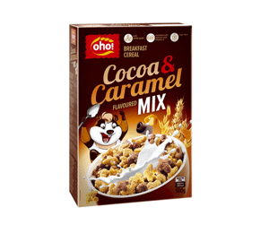 OHO Breakfast Cereals Caramel and Cocoa Mix 500g