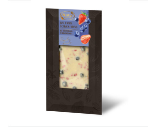 RUTA Milk chocolate with raspberry and blueberry 90g